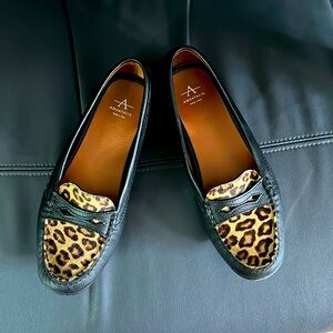 Aquatalia leopard loafers